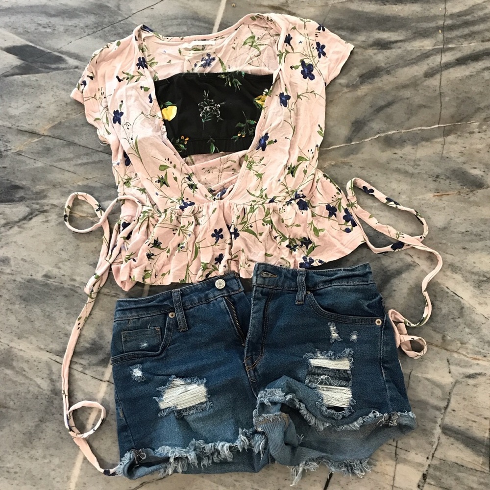 Urban Outfitters Deep Plunge Wrap Top